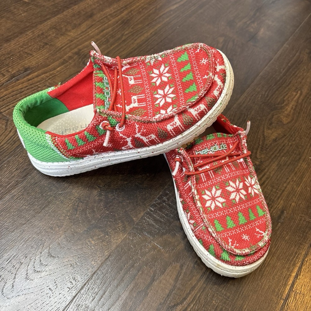 Hey Dude Wendy Toddler Jolly Jingle Slip on Lightweight Loafers Size Y1 L2